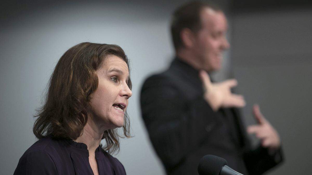 Dr. Betsey Tilson, North Carolina state health director and chief medical officer, fields questions during a press briefing to update the public on the COVID-19 virus on Tuesday, March 24, 2020 at the Emergency Operations Center in Raleigh, N.C.