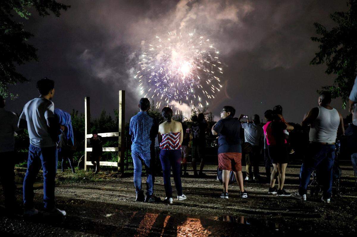Some people who attended the 2024 Fourth of July fireworks show at Dorothea Dix Park left early, as rain fell and lightning was reported.