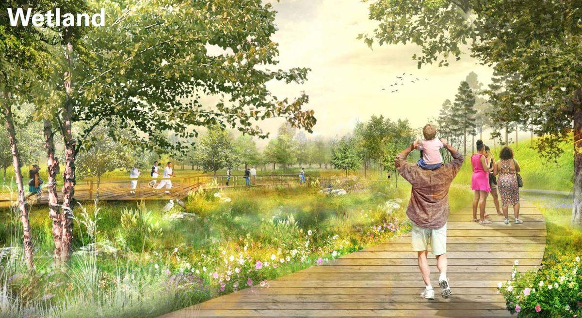 An example of what could be at the future Devereux Meadow Park, located at the intersection of Capital Boulevard and Peace Street.