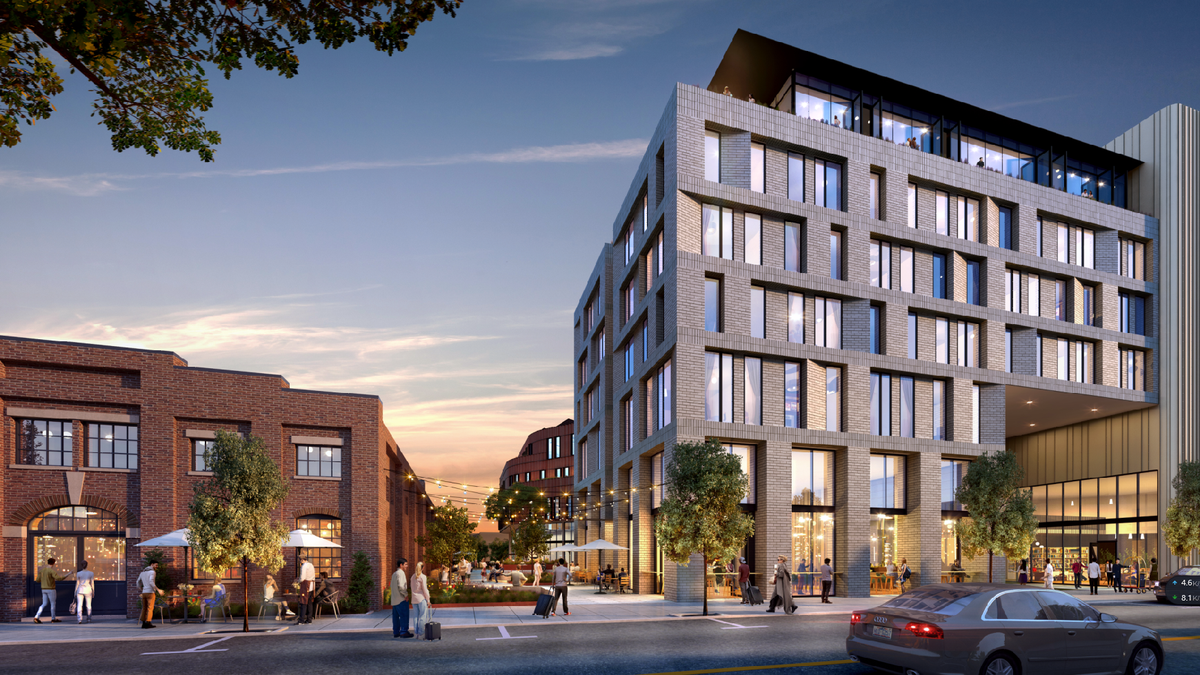 A rendering of The Depot, which is planned for 2.3 acres at 327 W. Davie St. in the Depot Historic District in Raleigh.