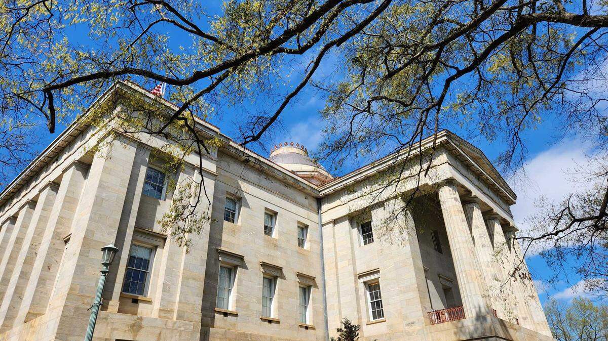 The North Carolina State Capitol Building in downtown Raleigh, pictured in March 2024.