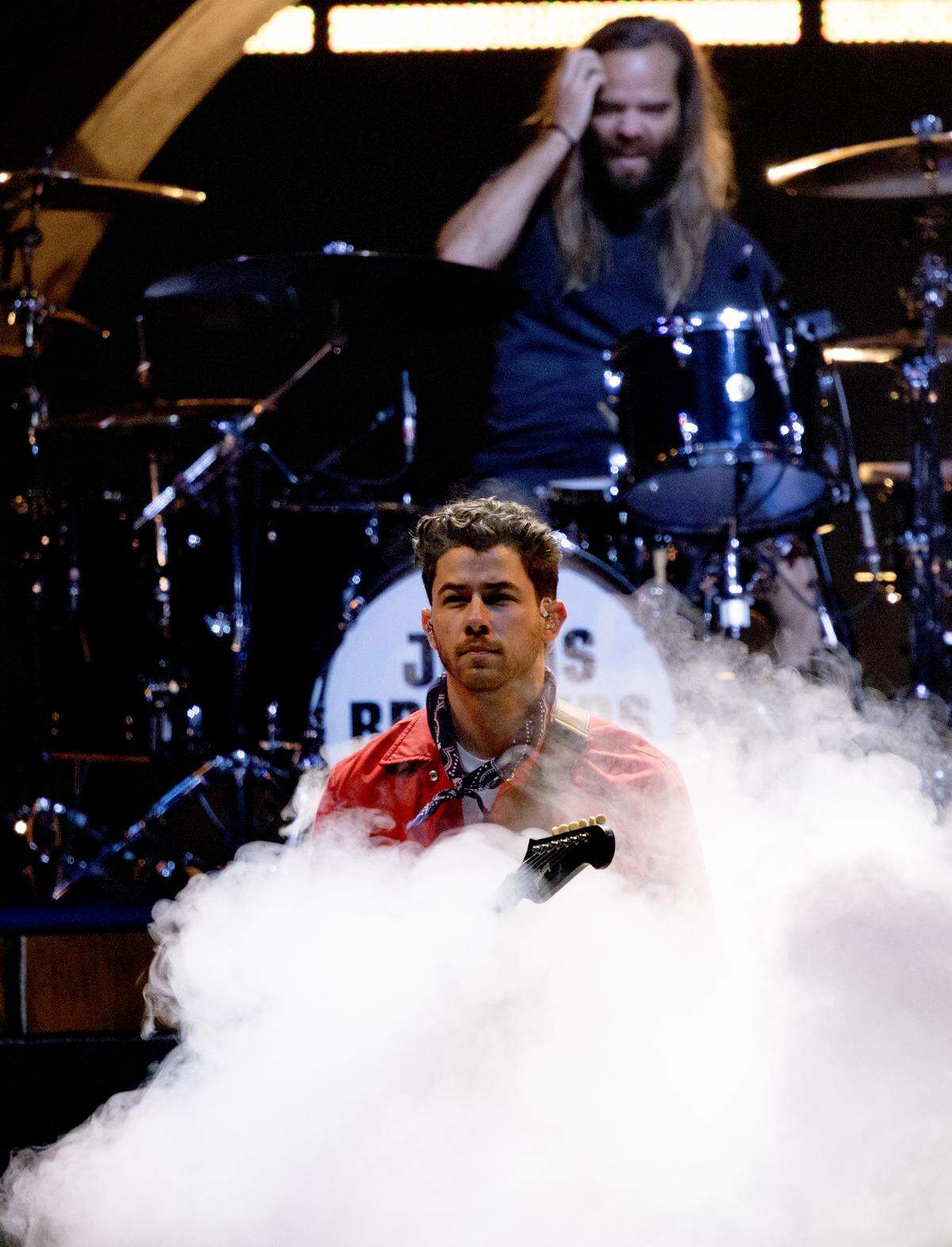 The Jonas Brothers bring their “Jonas 20: Greetings From Your Hometown Tour” to Raleigh, N.C.’s Lenovo Center, Wednesday night, Oct. 29, 2025.