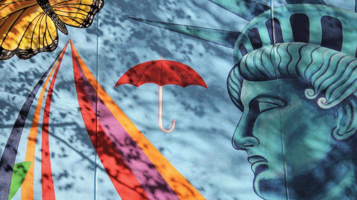 Interrupted but unbowed by COVID-19, a Durham mural depicts a wider, brighter world