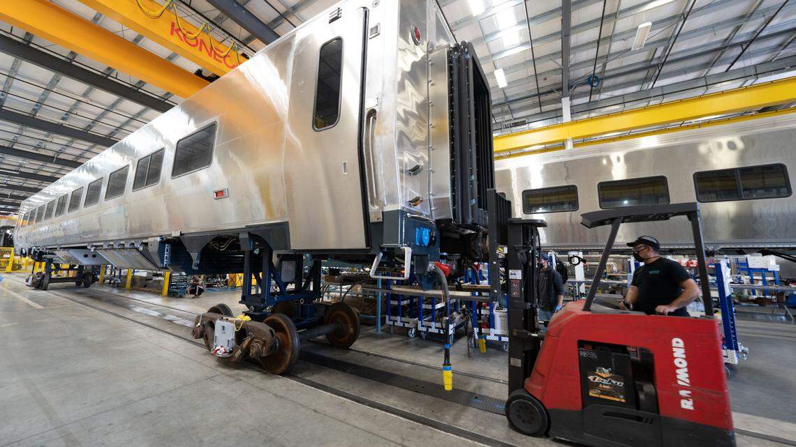 Amtrak’s shiny new rail cars soon begin rolling off the line in Lexington, NC