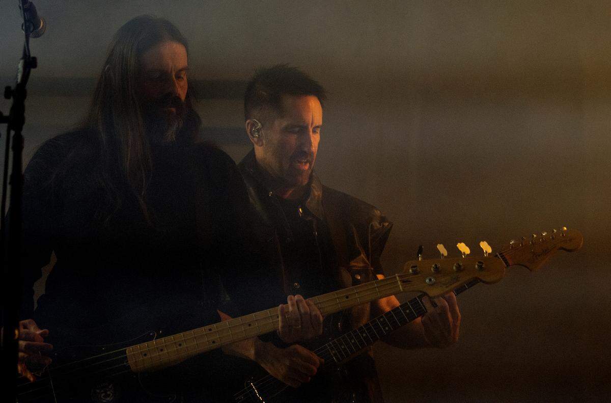 Trent Reznor and Nine Inch Nails open their 2022 U.S. tour at Raleigh, N.C.’s Red Hat Amphitheater, Thursday night, April 28, 2022.