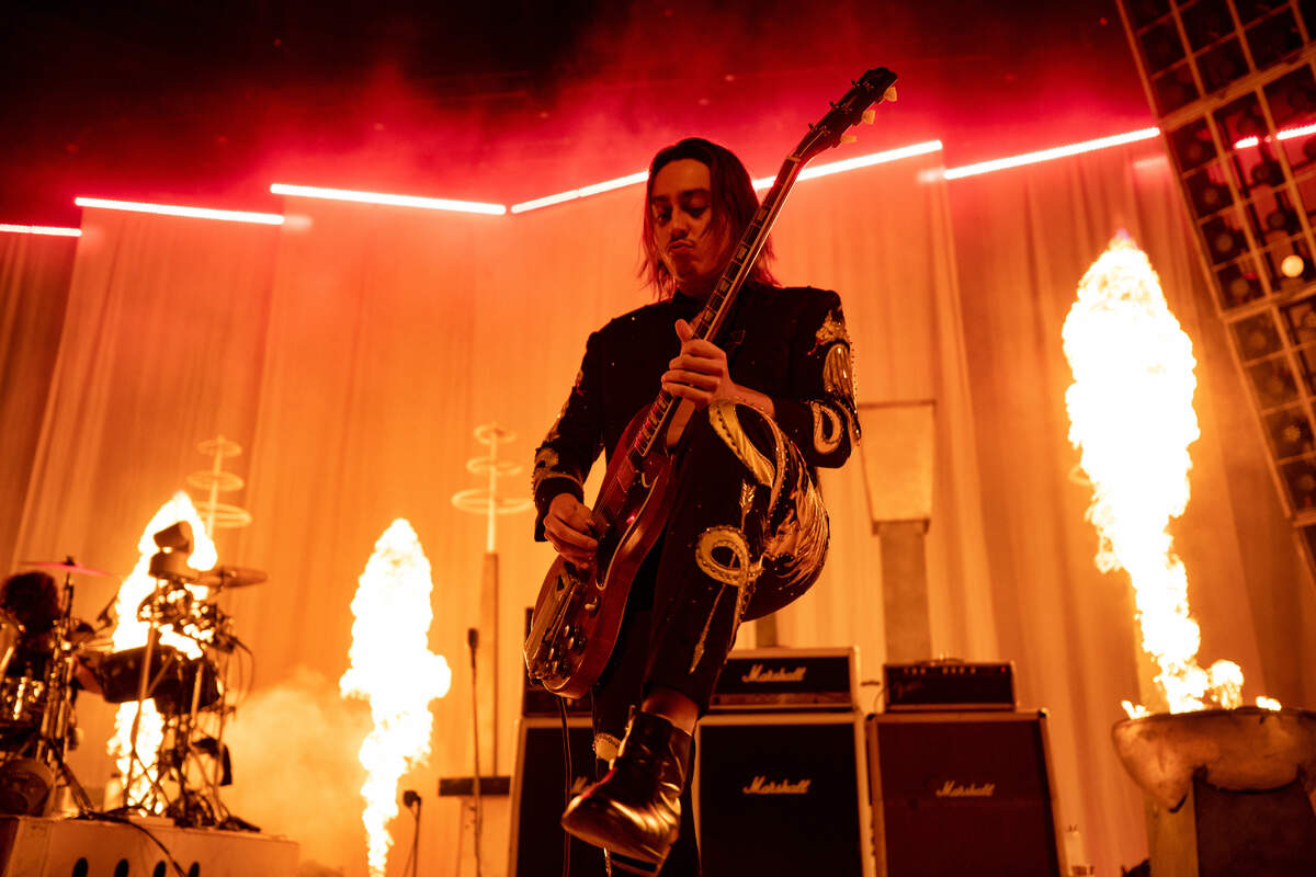 Greta Van Fleet in concert at Raleigh, N.C.’s PNC Arena with Houndmouth, Monday night, March 13, 2023.