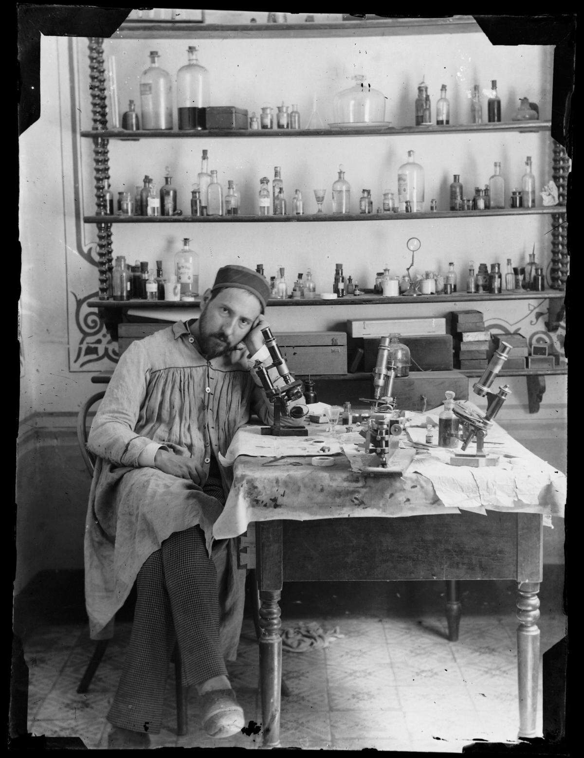 Santiago Ramón y Cajal, Untitled (self portrait), c. 1885.