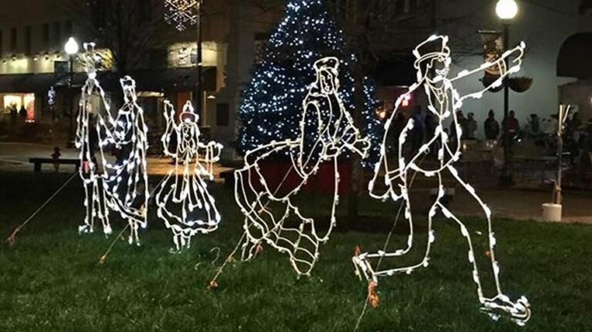 Holiday decorations in Hickory NC.