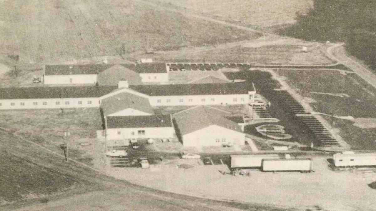 An aerial photo of Our Community hospital in 1993.