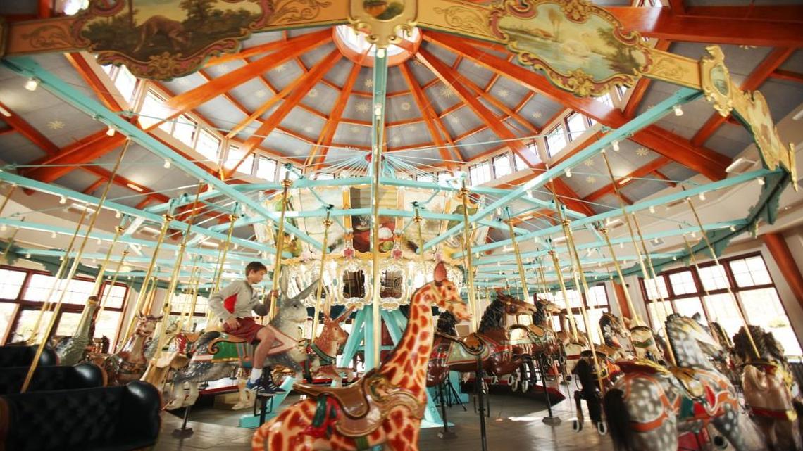 The historic carousel at Pullen Park in Raleigh.