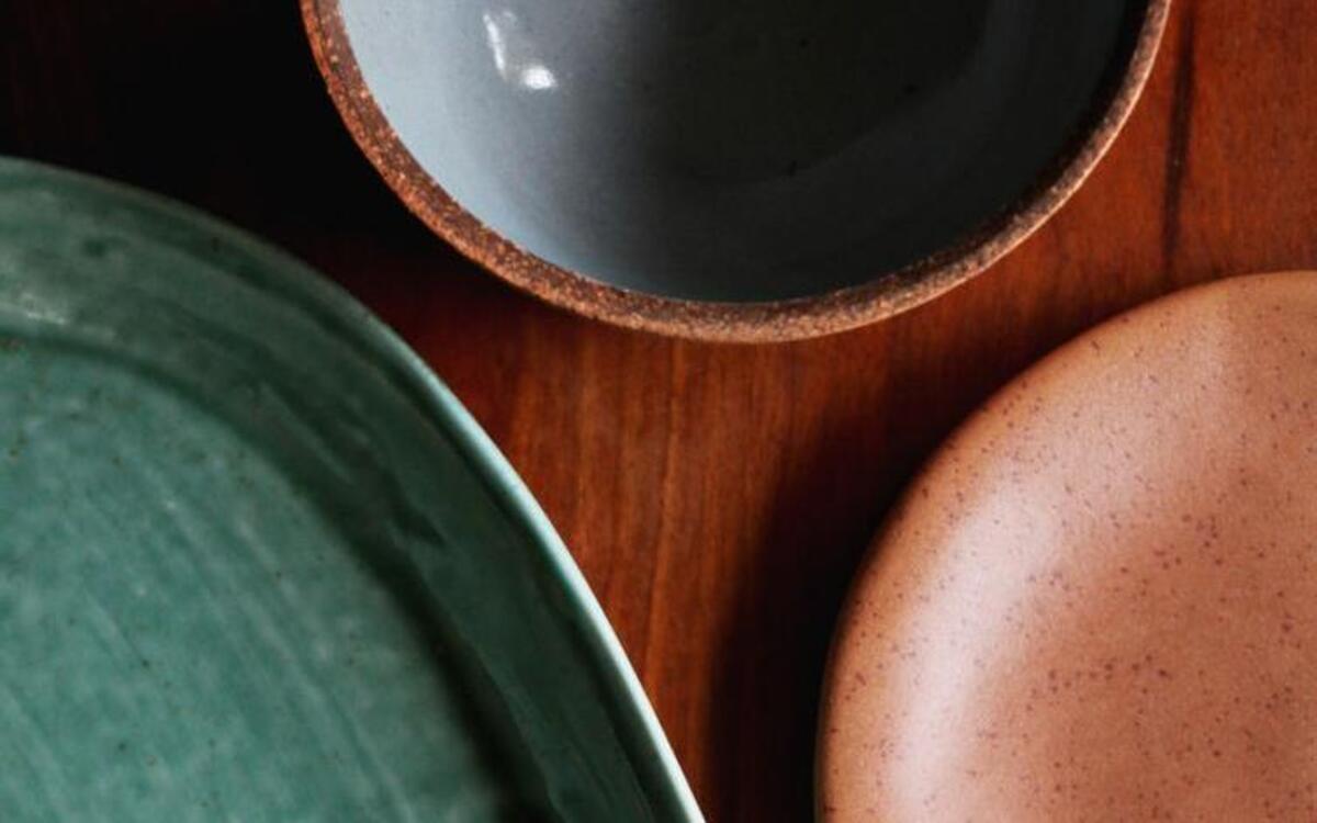 Pottery from local makers from left, Haand, Line Line Co. and Arrow + Sage.