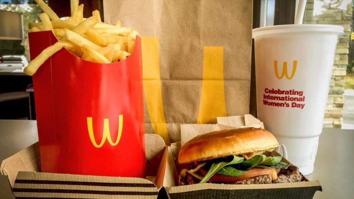 McDonald's flipped its iconic logo at select restaurant's nationwide in honor of International Women’s Day, Thursday, March 8, 2018. At least three of the locations are in North Carolina, according to Doris Huebner, whose family owns 13 McDonald’s stores in Wake, Johnston and Harnett counties. Wake County has two of them – the Poole Road location in Raleigh and another in Zebulon.