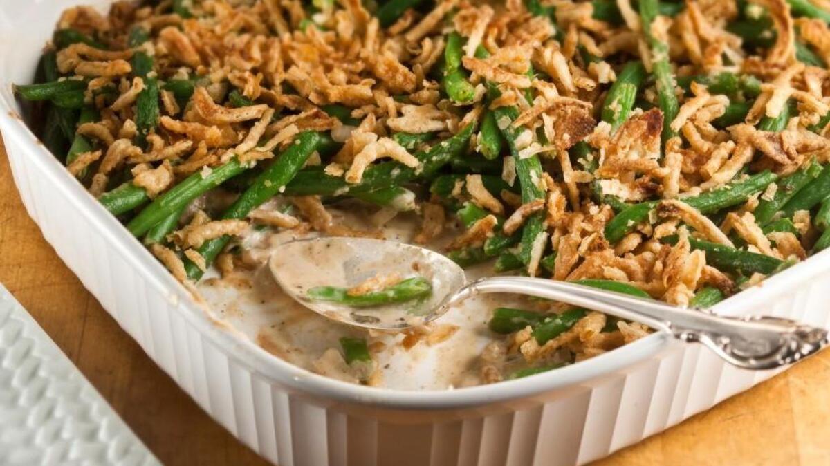 There’s nothing like the classic green bean casserole made with Campbell’s cream of mushroom soup.