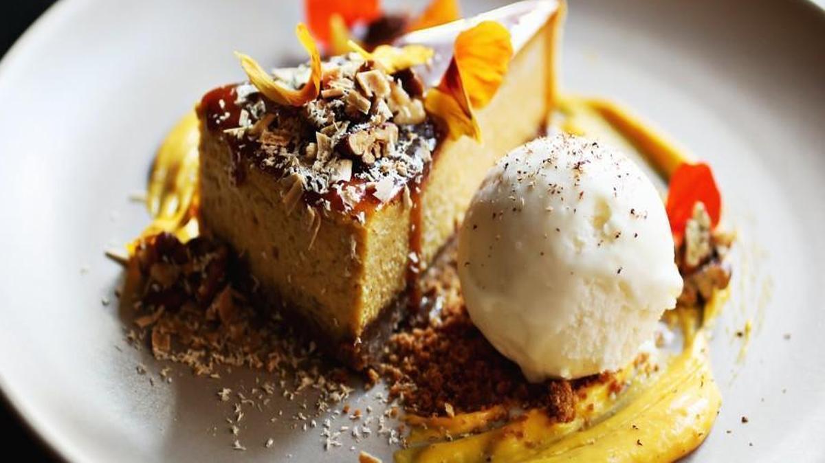 This pumpkin cheesecake symbolizes how far this pastry chef has come