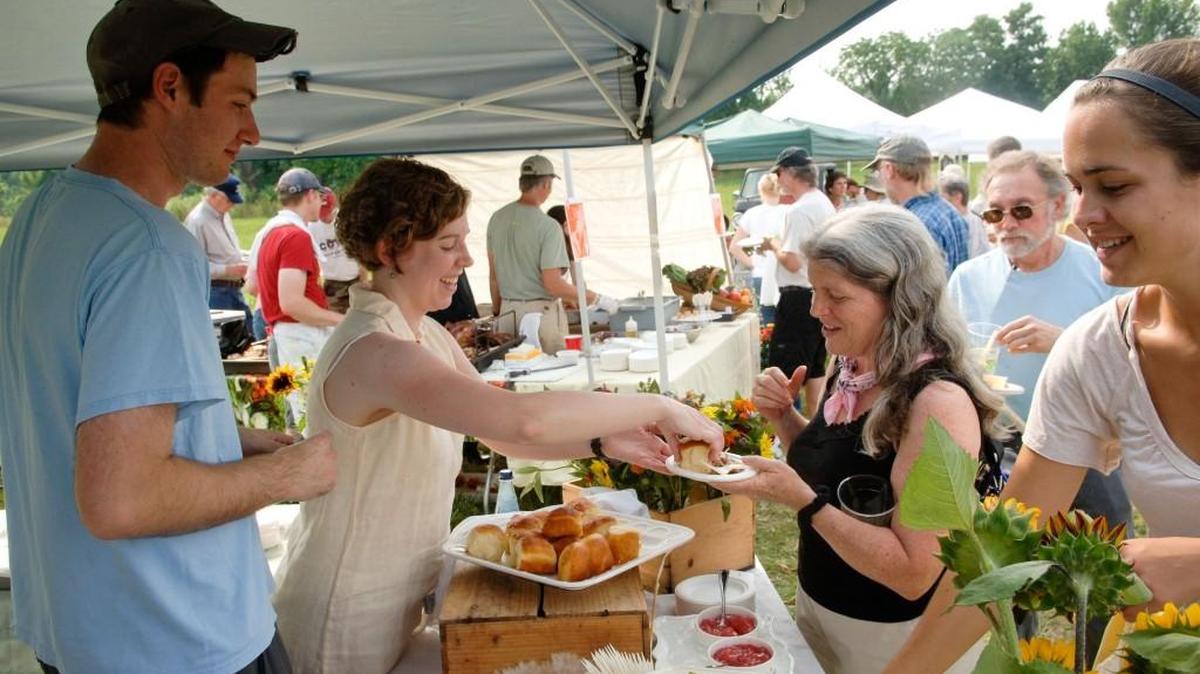 The Farm to Fork Picnic will be at Fearrington Village in Pittsboro June 4, 2017, as part of the Farm to Fork Picnic Weekend. Each chef will prepare samples using ingredients grown by the farmer paired with him or her.