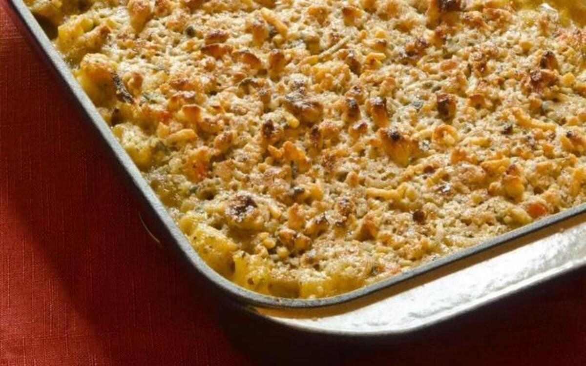 Root Vegetables with Walnut Sage Crumble makes a great vegetarian main dish or side dish for Thanksgiving.