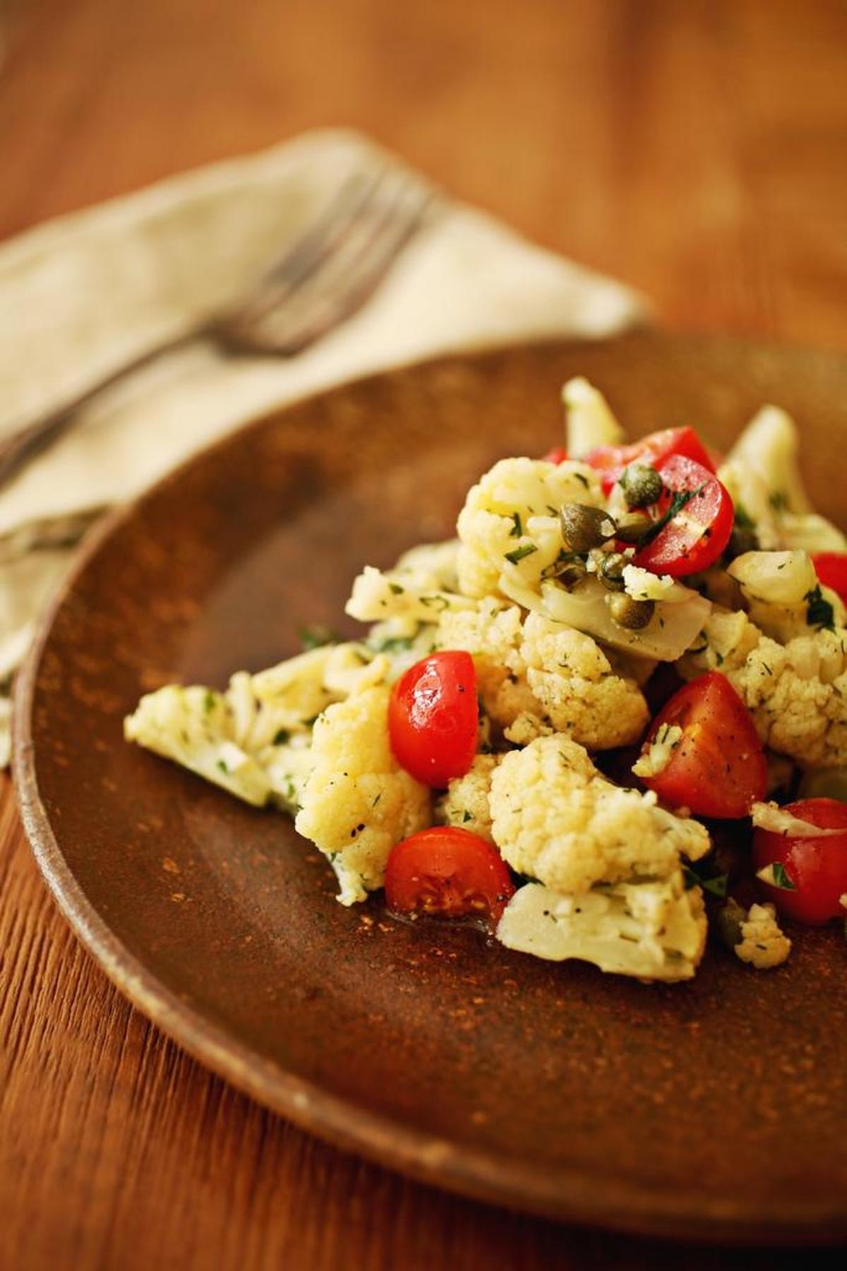 Pan Seared Cauliflower with Capers.