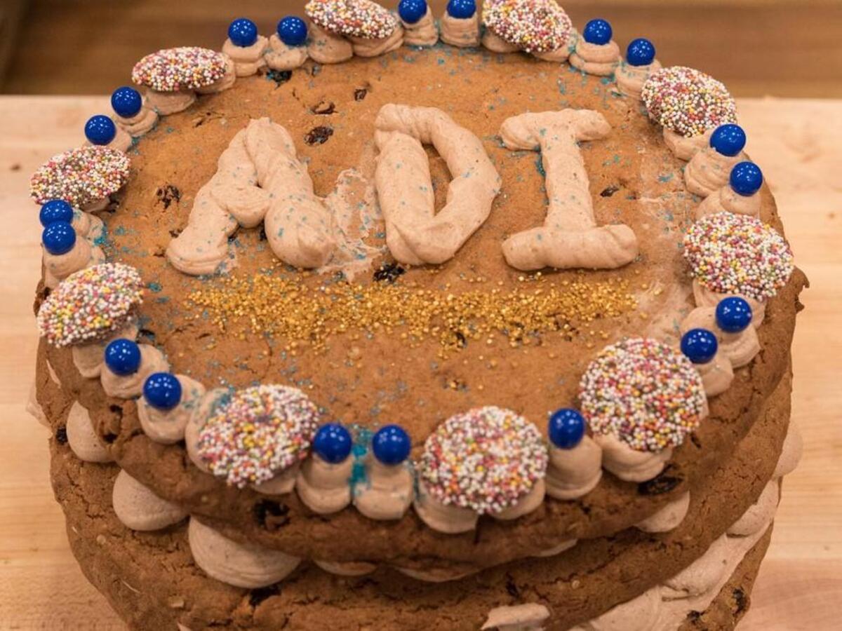 Aditya Pillutla of Cary won the first challenge on the Food Network’s “Kids Baking Championship” with a cookie cake challenge. He made an oatmeal raisin cookie and spiced it up with cinnamon, nutmeg and allspice in the buttercream, tucking ginger buttercream between the layers.