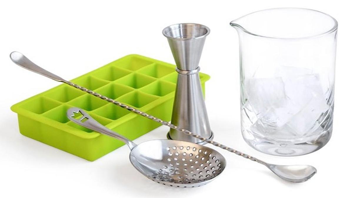 For the home bartender, this "stirring set" from Cocktail Kingdom is only $86.75.
