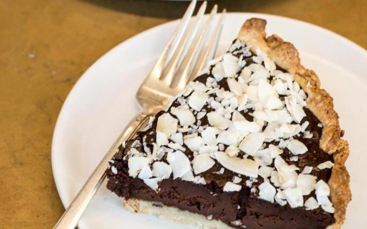 You can follow the recipe for a chocolate tart and then change it up by topping it with sea salt and toasted coconut.