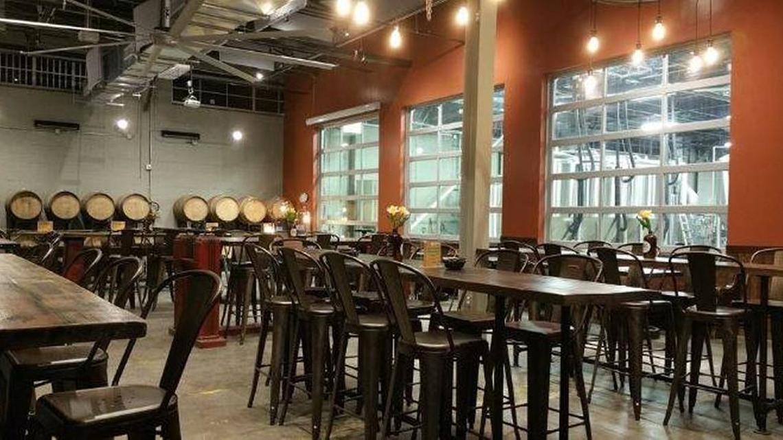 Inside the Lynnwood Brewing Concern taproom on Whitaker Mill Road.