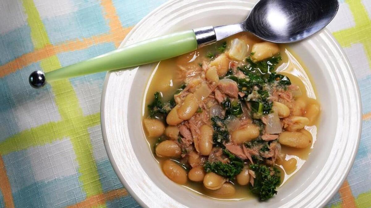 Tuna, Kale and White Bean Soup plays off a classic Italian combination.