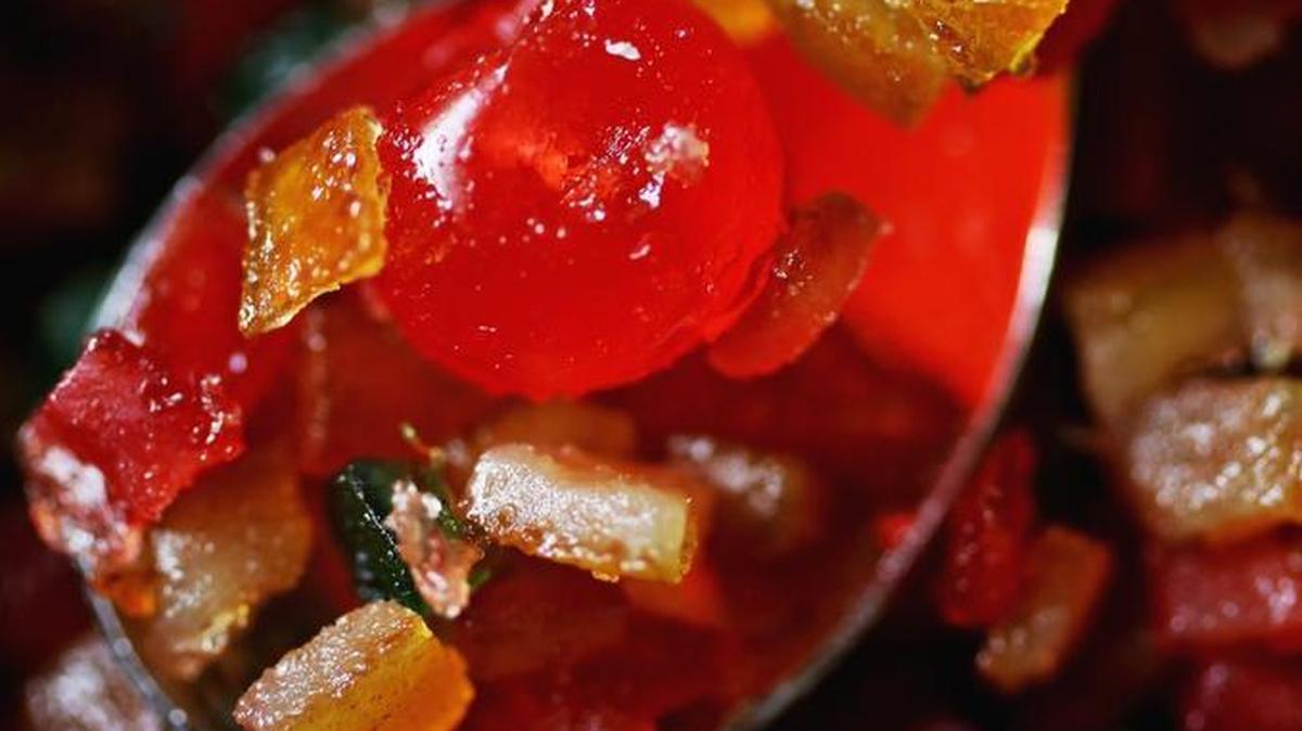 Georgia author Johnathon Scott Barrett makes his Mama’s Christmas Fruitcake Cookies with candied pineapple and cherries.