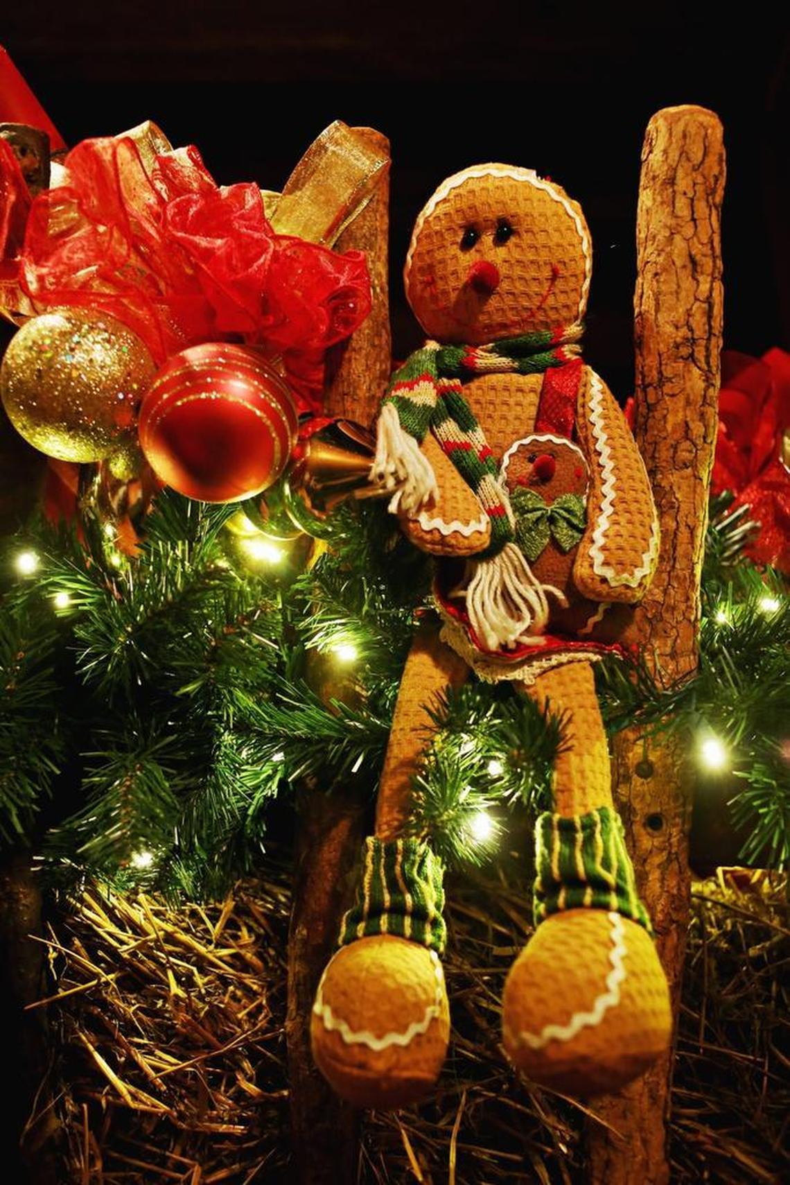 Many of the dining rooms of the Angus Barn in Raleigh have Christmas themes, including the "gingerbread" room.
