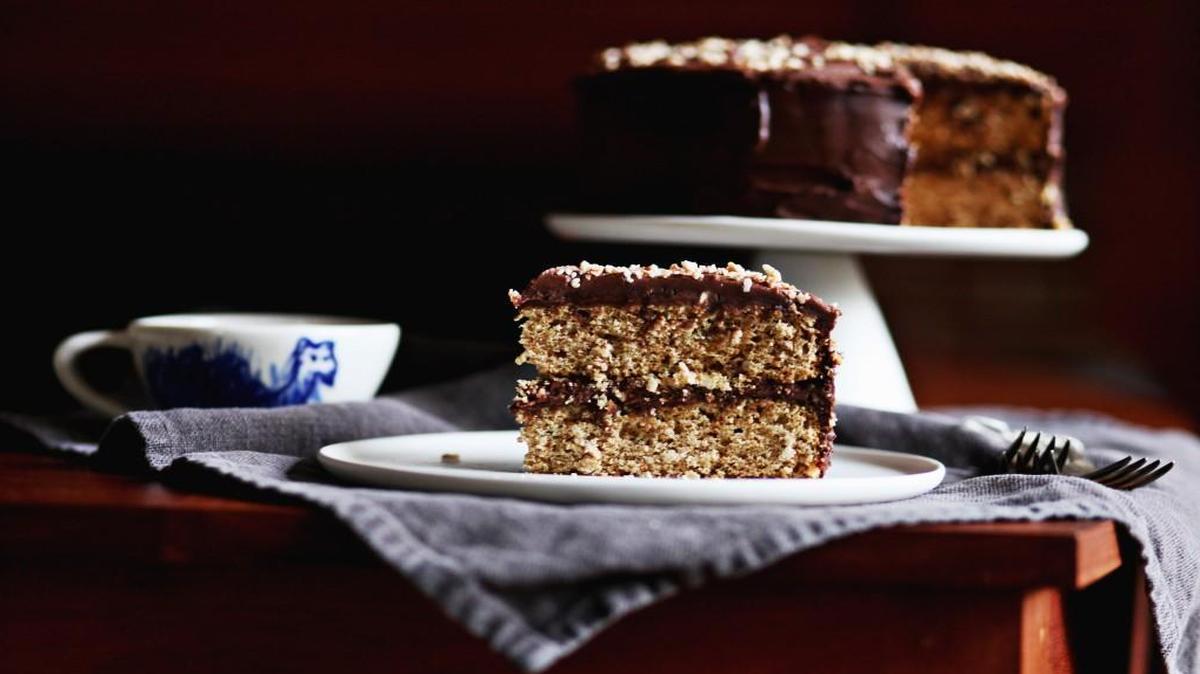 This Chocolate Coconut Whipped Cream Cake is entirely vegan.