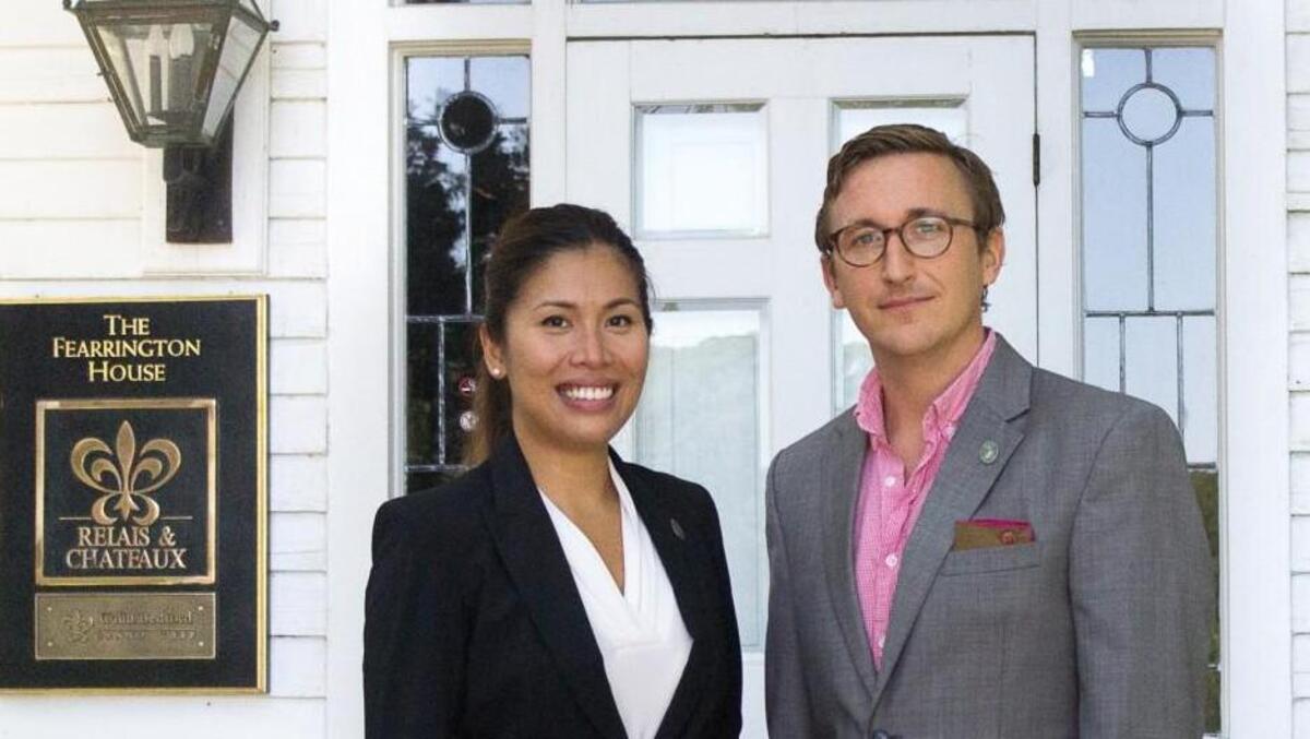 Former Fearrington House wine director Maximilian Kast, right, passed the master sommelier exam. In a photo from 2016, Kast poses with Fearrington’s beverage and service director Paula de Pano.