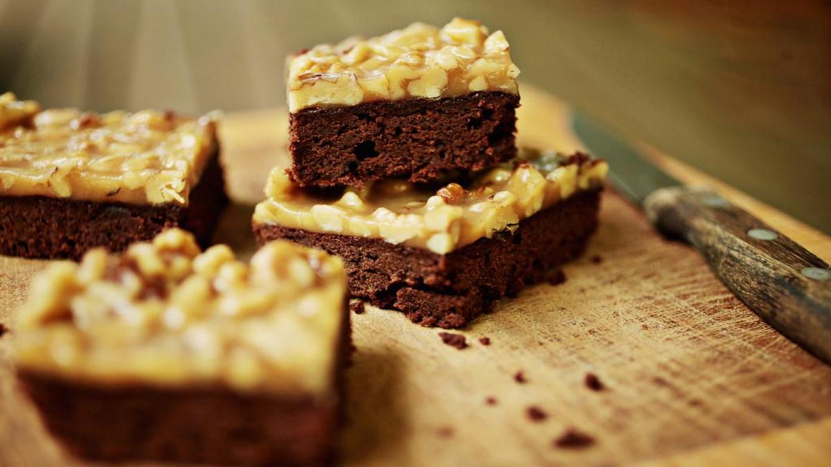 
18 Seaboard’s pastry chef Billy Apperson was happy to share the recipe for the Honey Walnut Caramel Brownies, which are not on the menu.
