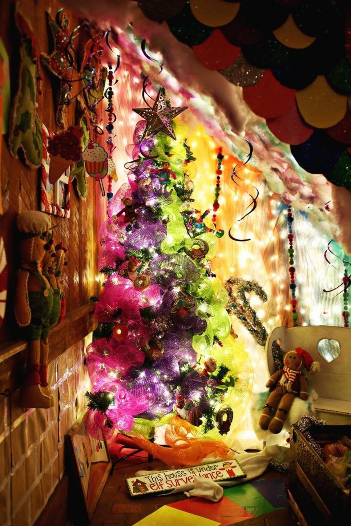 There is a special nook under a stairwell in the children’s corner where the “Candyland” Christmas tree is located along with a treasure chest at Angus Barn in Raleigh on Wednesday, Nov. 23, 2016.