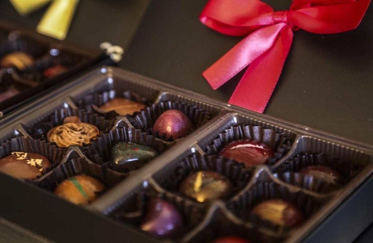 Chocolat Grace sells several chocolate flavors. .