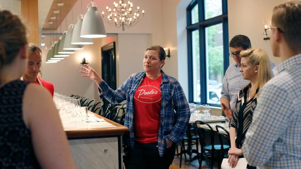 Raleigh Chef Ashley Christensen, pictured in April 2015 in Death & Taxes, also owns Poole’s Diner, Chuck’s, Beasley’s Chicken, Fox Liquor and the Bridge Club event space.