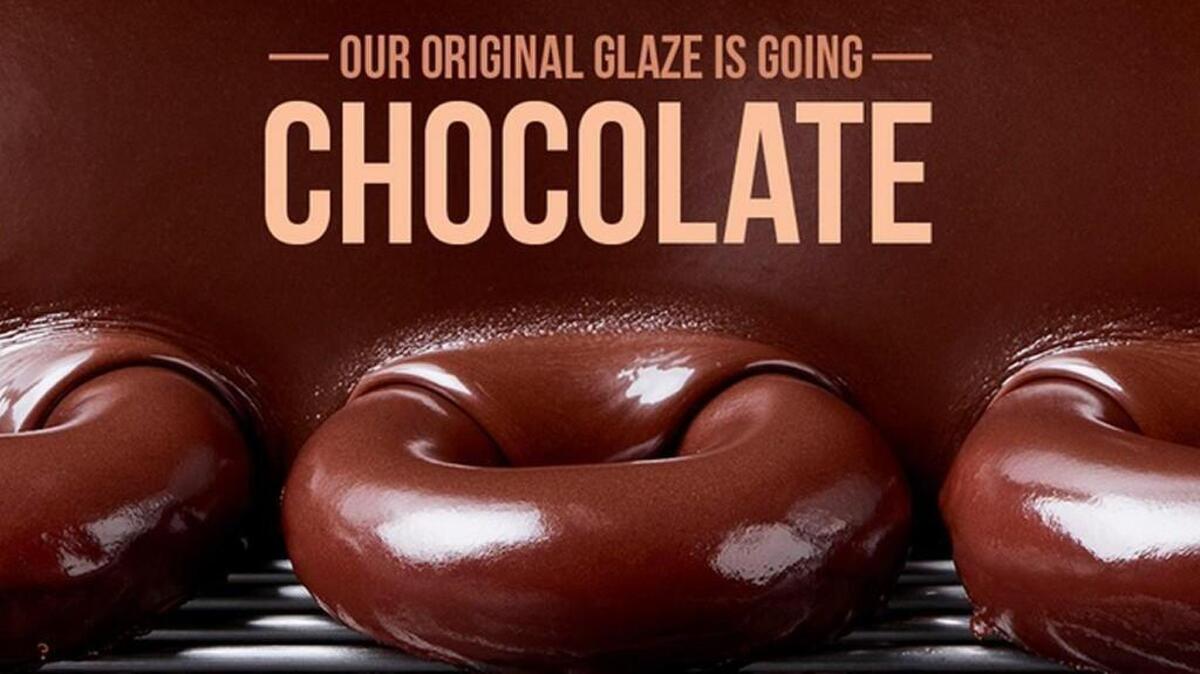 Screenshot of Krispy Kreme’s announcement on an upcoming chocolate-glazed donut to coincide with the Aug. 21 solar eclipse.
