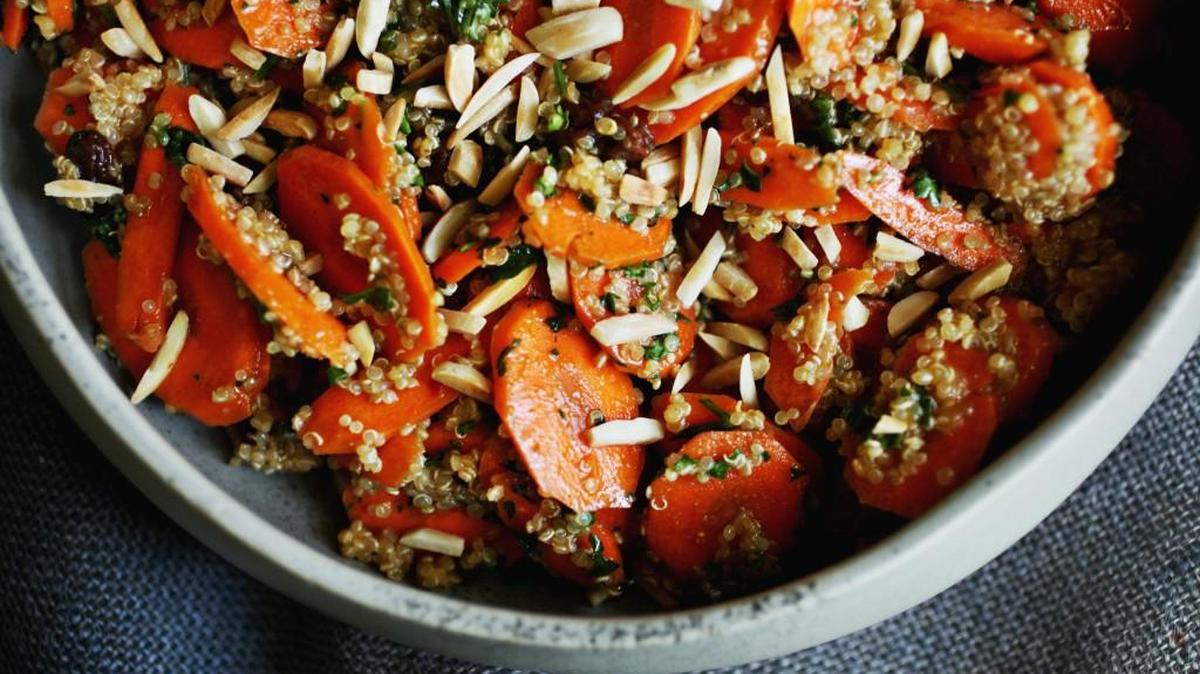 Moroccan Carrot and Quinoa Salad from Andy Hicks, who has worked as the head chef at Iris restaurant since 2000.