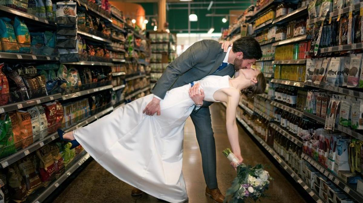 Ross and Jacqueline Aronson got married Feb. 24, 2018, at the Whole Foods store in Chapel Hill, where Ross proposed to Jacqueline a year before.