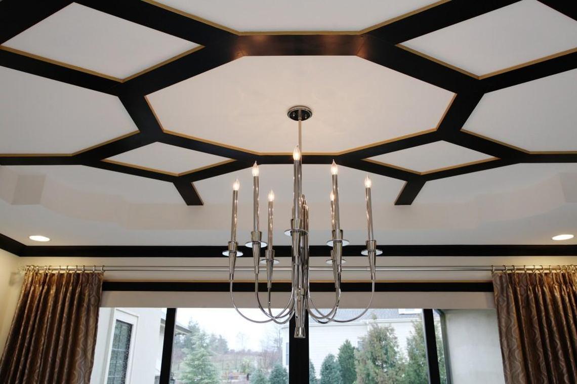 Ceiling detail in adjacent dining room.