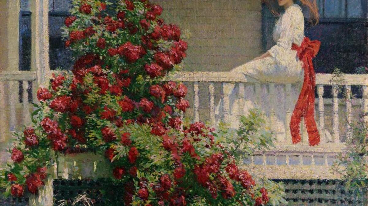 
 Philip Leslie Hale’s “The Crimson Rambler” is part of an ongoing exhibit, “The Artist’s Garden,” at Reynolda House Museum of American Art. 
