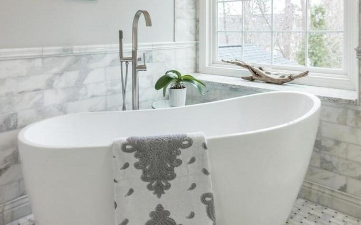 A renovated bathroom in a Cary home by Wake Remodeling; the house is on the Remodelers Home Tour on April 23 and 24.