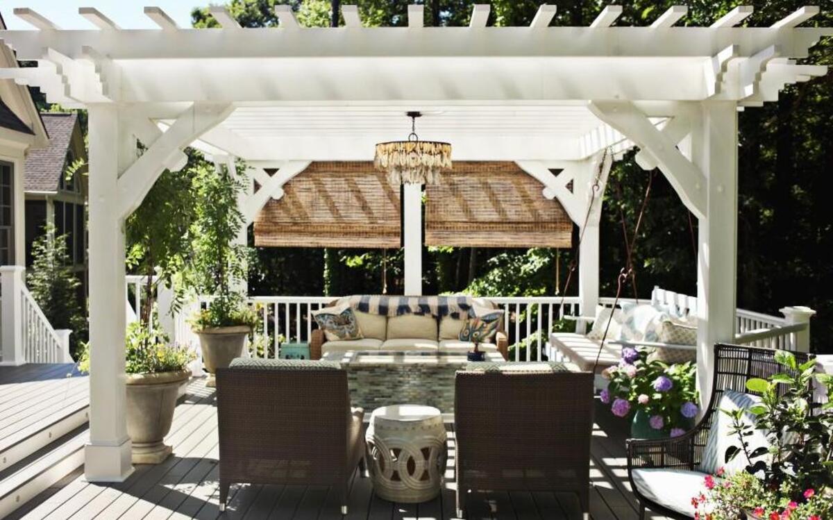 "I wanted to have enough space to entertain. I wanted that indoor/outdoor living experience, almost like you’re in a living room, but it’s outside, " says Lisa Allen Scalise, an interior designer and owner of Ivy Cottage Collections in Morrisville.
