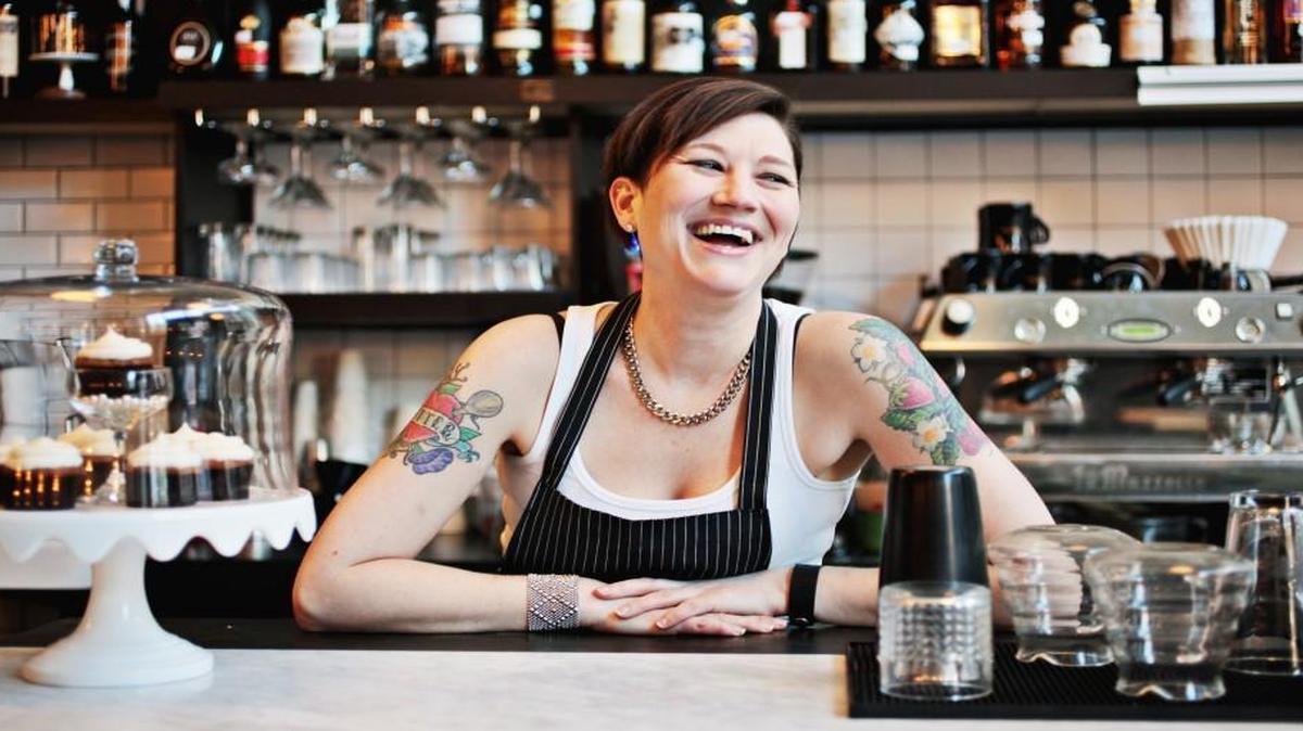 Kim Hammer of Bittersweet, a bar, coffeeshop and restaurant, in downtown Raleigh.