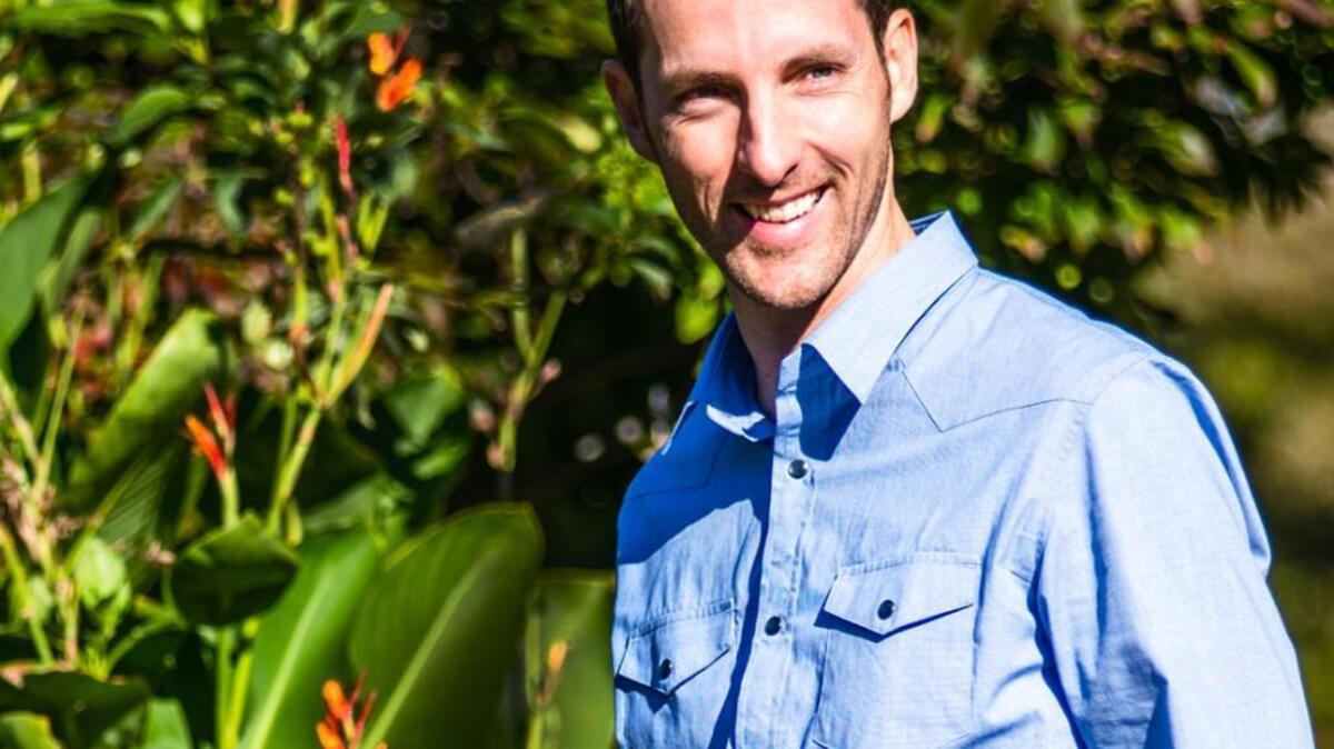 Thomas Rainer in the border garden of his home. He is speaking Nov. 6 at NC Botanical Garden.