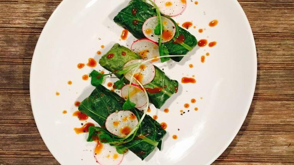 Collard Green Wraps are a modern take on the beloved collard green.
