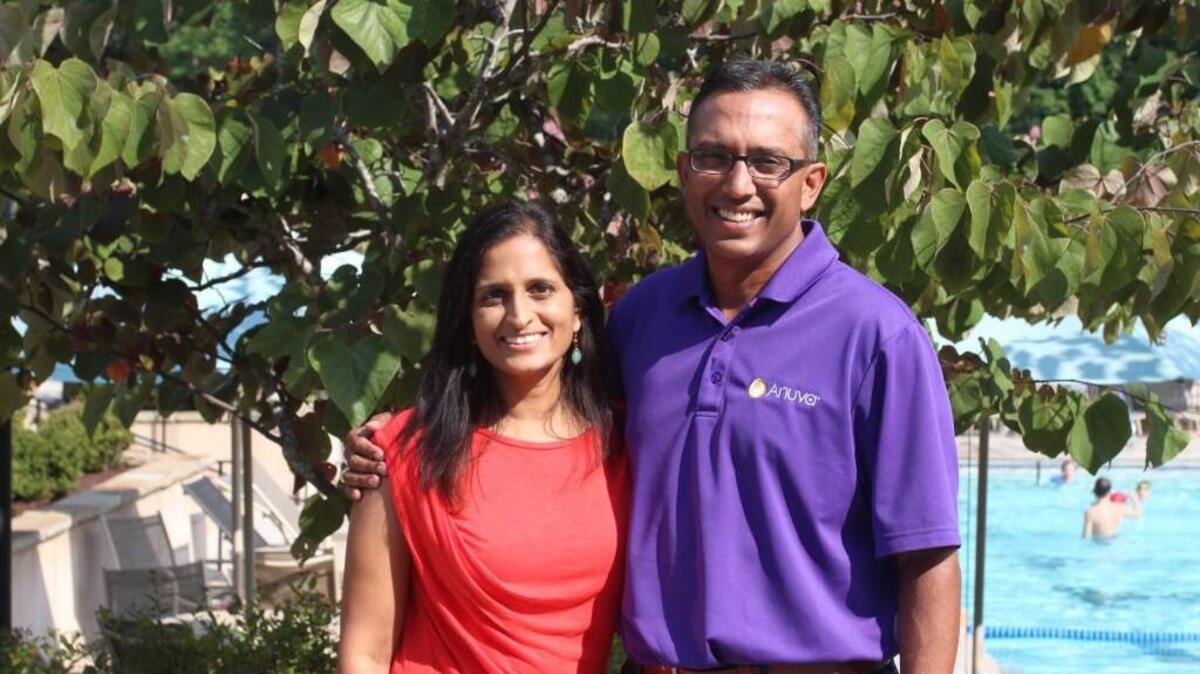 
Sejal and Sanjay Patel (from left) will be featured on an episode of HGTV’s “Vacation House for Free.”
