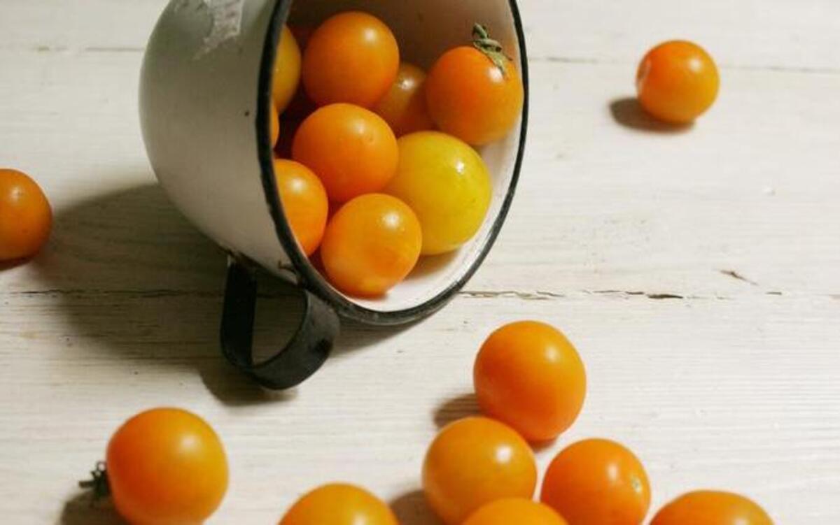 
Sun Gold’s pumpkin-gold color is so vivid, it’s fun to let it pop up in different places in your cooking.
