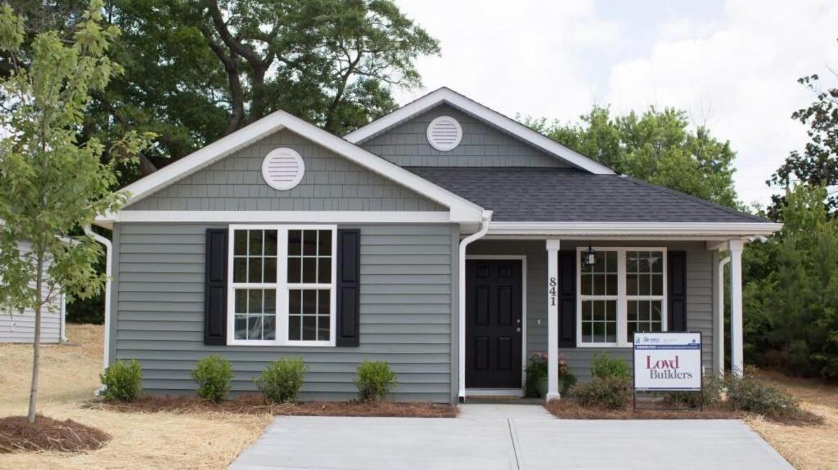 One of the finished homes on this year’s Habitat Wake Holiday Home Tour.