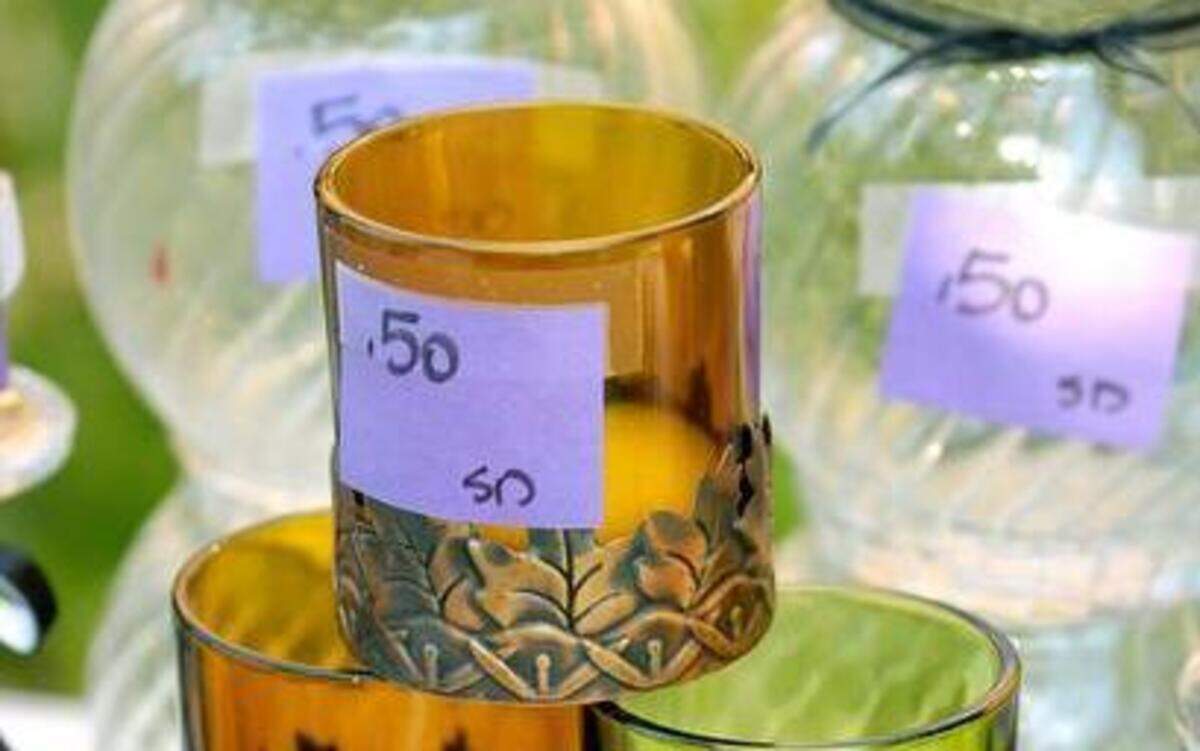 
It’s best to group similar items together when setting up a garage sale. 
