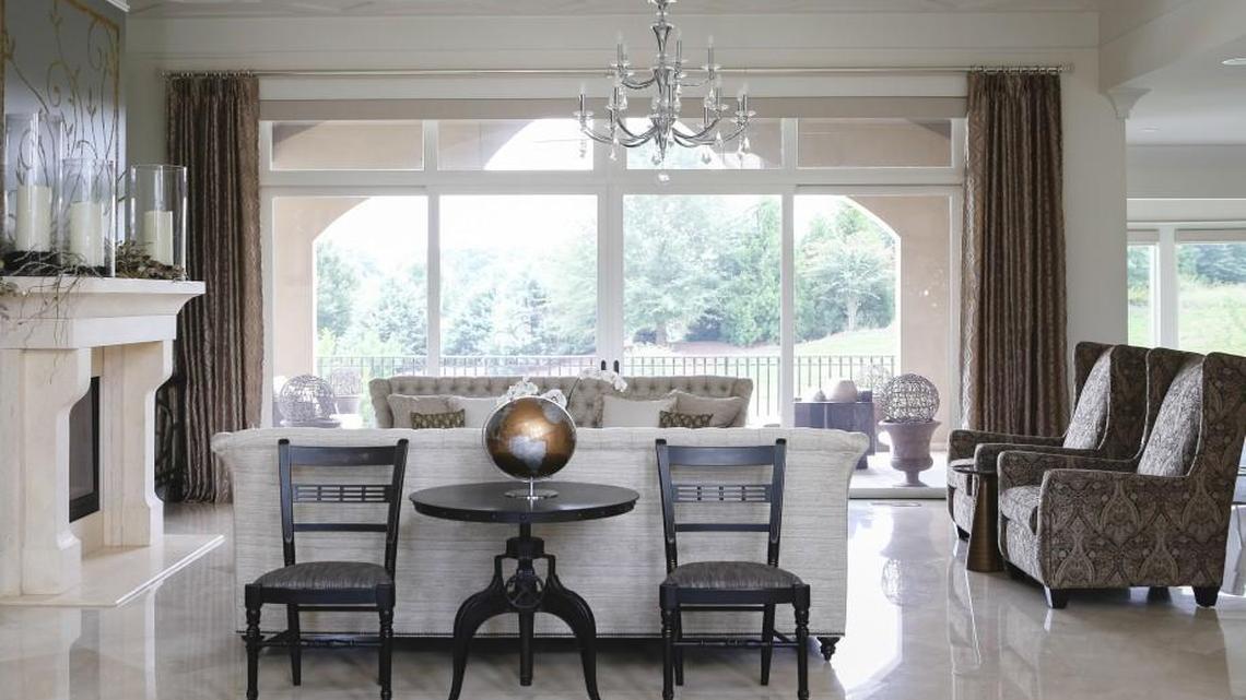 View from the front door. The kids love to sit at the table and play games with the globe.