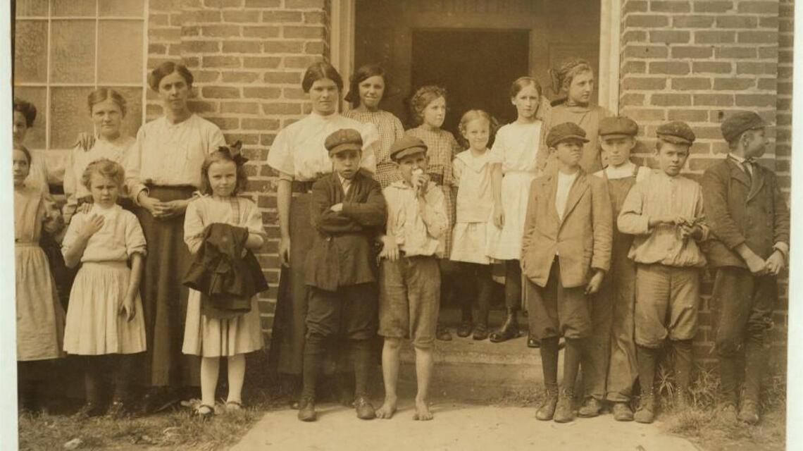 Young children worked in the mills, on the streets